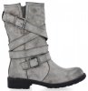botine de damă Crystal Shoes gri 1050